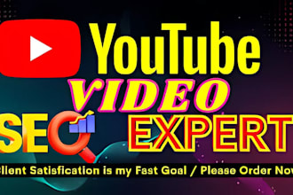 be your youtube channel growth manager and video SEO expert