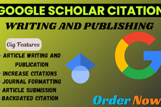 publish, format, do article writing publication in google scholar index journal