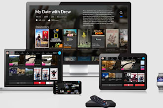 develop a iptv app smart tv app roku, tv dashboard with admin panel