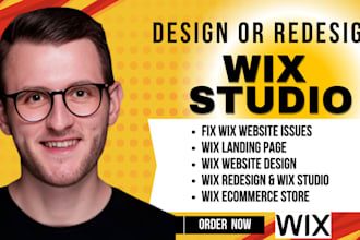 design wix website design or wix redesign wix landing wix studio ecommerce store