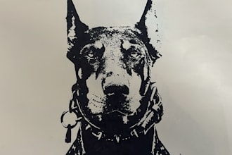 draw ink silhouette portraits for you