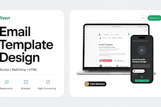 design a visually stunning responsive klaviyo, mailchimp or HTML email template