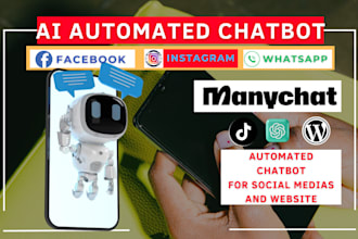 build automated chatbot for instagram facebook whatsapp chatbot using manychat