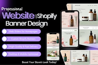 design eye catching banners and sliders for websites and shopify