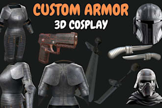 cosplay prop model 3d armor 3d sword 3d weapon cosplay helmet design 3d printing