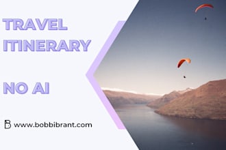 create a bespoke travel itinerary for you, researched without ai