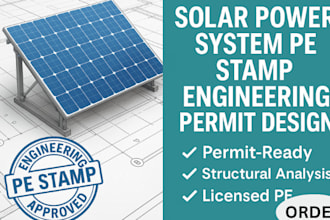 solar power system pe stamp engineering permit design