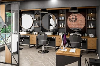 barber salon, makeupshop, nails salon, interior design, retail store, sauna room