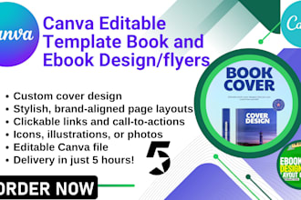 design canva editable ebooks or lead magnets magazine ads flyers ads in 5 hours