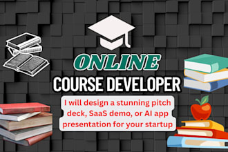 design a stunning pitch deck saas demo or ai app presentation for your startup