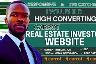 carrot website investor website carrot real estate website oncarrot landing page