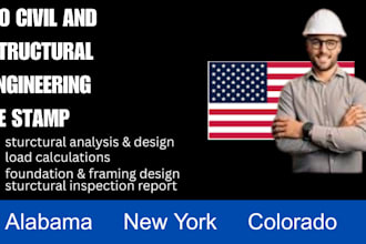 do licensed architect civil and structural pe stamp in alabama california