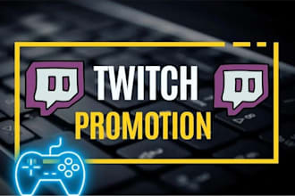 do organic twitch promotion, bring organic live viewers, and active followers