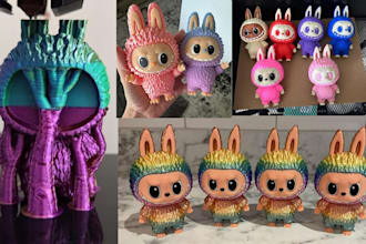 3d sculpt and 3d print custom labubu resin print toy dolls 40k mini figures