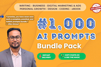 give 1000 llm optimized ai prompts bundle instantly