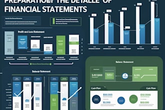 prepare financial statements, profit loss, balance sheet, cash flow