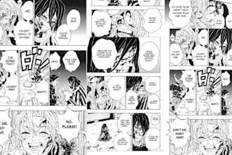 draw comic or manga page webtoon anime illustration graphic novel comic for you