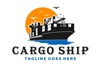 create a bold export logo for freight and logistics brands