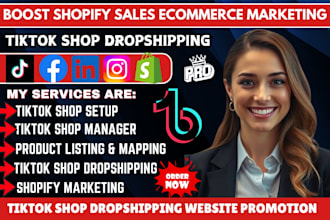 boost shopify sales ecommerce marketing tiktok shop dropshipng website promotion