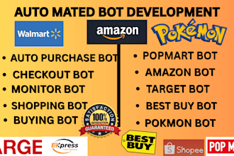 develop auto purchase, bot popmart bot, shopping bot, monotot bot, pokemon bot