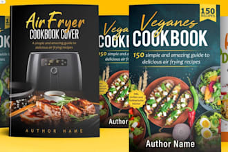 design attractive KDP cookbook cover for amazon KDP book book publishing