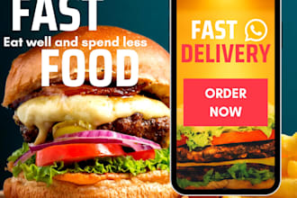 create poster banner for business cafe restaurants