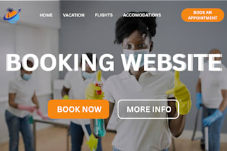 create hotel, short term rental and cleaning booking wordpress website