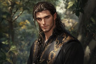 make  fantasy, dnd, horror digital art with your character