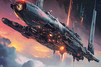 make spaceship, sci fi illustration and sci fi art