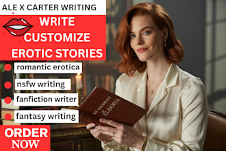 write custom romantic erotic stories, nsfw fcantasies, or fanfic