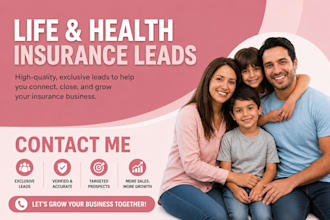 provide life insurance and health insurance leads