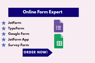 create online form jotform, google form, typeform cognito form, online survey