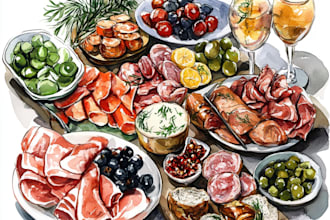 paint watercolor food illustration