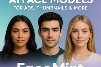 create high quality realistic ai face portraits for brands