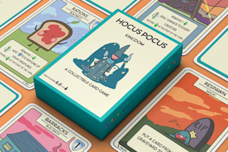 design an amazing card game board game flashcard playing card box mockup design