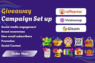 set up viral giveaway campaign using viralsweep upviral gleam rafflepress