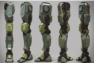 create realistic 3d robotic arms and mechanical limbs for games