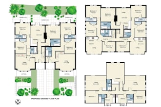 redraw floor plan for real estate agent