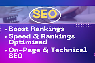 complete on page SEO, technical optimization and website audit for ranking