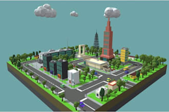 create stylized low poly 3d environments and assets for your game with blender