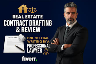 be your online lawyer on real estate contract drafting review agreement review