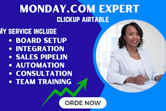 setup monday monday crm make com clickup airtable automation monday com