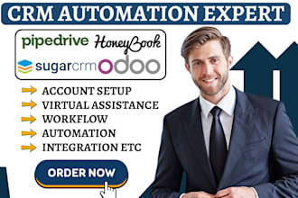 setup highrise odoo crm bitrix24 automation honeybook dubsado zoho crm zapier va