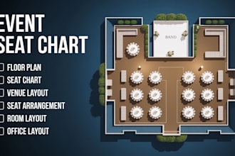 design custom event floor plans, layouts and stadium seating charts professional