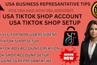 create usa tiktok shop us tiktok agency account business representative shop ads