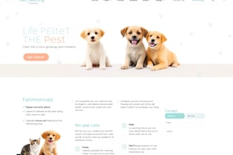 design wordpress website redesign for pet cleaning offices with custom website