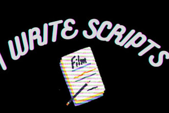 write a professional movie script short film tv series youtube scripts