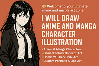 draw your unique manga, anime, chibi, vtuber live2d character with rig animate