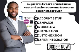 sugarcrm kvcore jira netsuite customization odoo amo lassocrm zapier integration