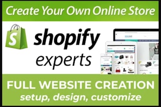 design a professional shopify website drop shipping store